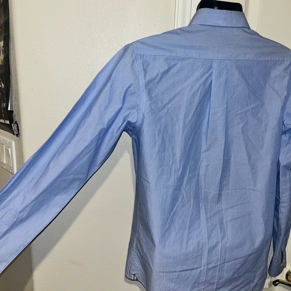 Van Heusen Button Up Mens Dress Shirt Blue - Picture 3 of 8
